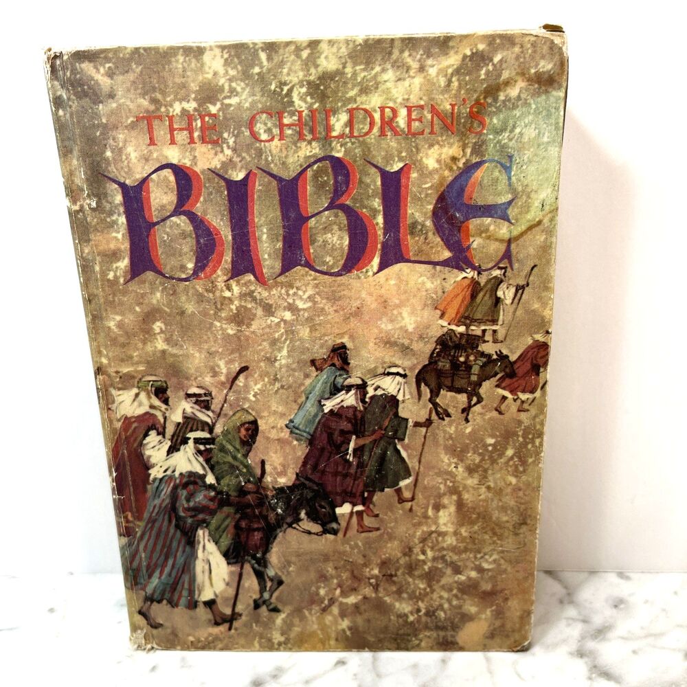 Vintage The Children's Bible golden Press Brown HC Illustrated 1965 USA Kids